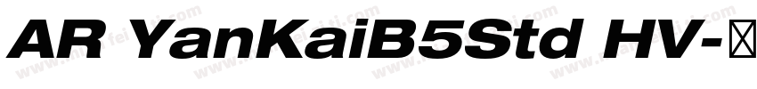 AR YanKaiB5Std HV字体转换